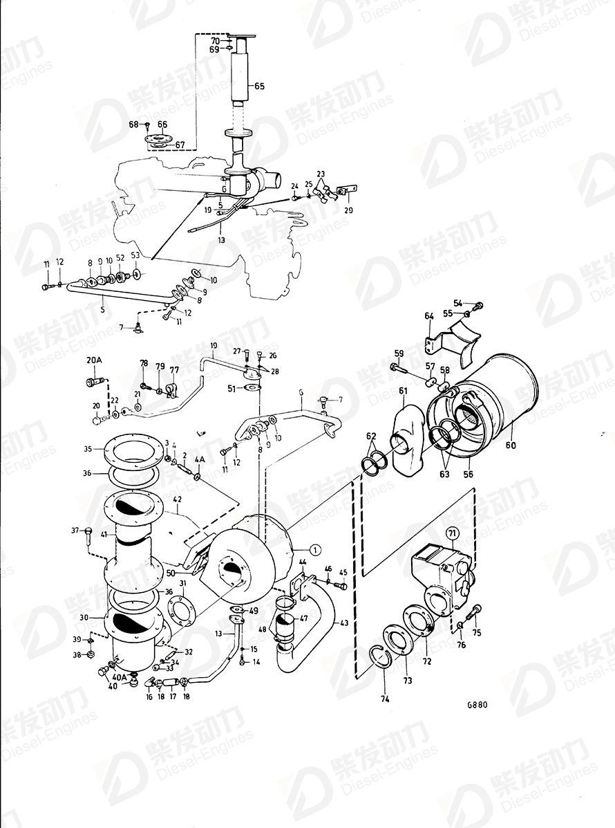 VOLVO Gasket 864758 Drawing